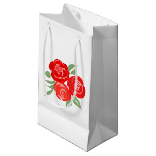 Rote Rosen Geschenktasche Kleine Geschenktüte