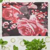 ROTE ROSEN GESCHIRRTUCH (Gefaltet)