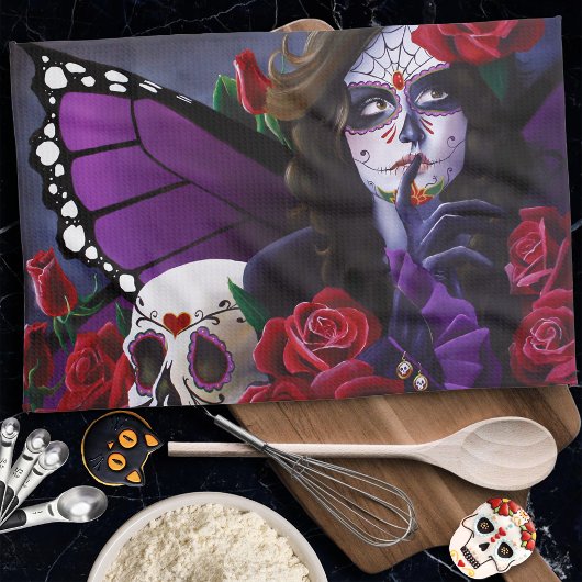Rote Rosen Geschirrtuch