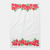 Rote Rosen Geschirrtuch (Vertikal)