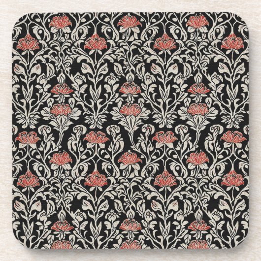 Rote Rosen Getränkeuntersetzer (Vorderseite)