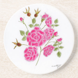Rote Rosen Getränkeuntersetzer