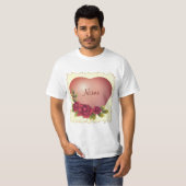 Rote Rosen-Girlande T-Shirt (Vorne ganz)