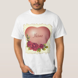 Rote Rosen-Girlande T-Shirt