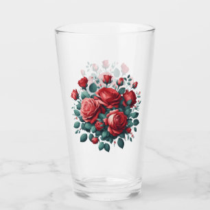 Rote Rosen Glas