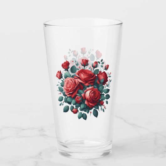 Rote Rosen Glas (Vorderseite)