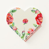 Rote Rosen Gold Wedding Brautparty Gedächtnis Notizblock (Rückseite)