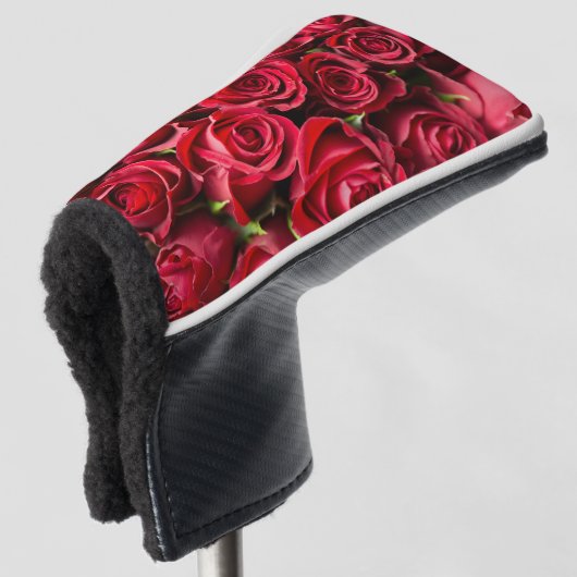 Rote Rosen Golf Headcover (3/4 Vorderseite)