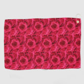 Rote Rosen Golfhandtuch (Horizontal)