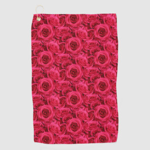 Rote Rosen Golfhandtuch