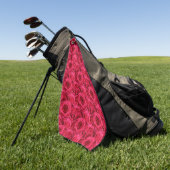 Rote Rosen Golfhandtuch (Gras)