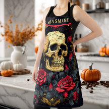 Rote Rosen Gothic Skull Halloween