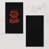 rote Rosen Gothic Skull Wicca Goth Blume Visitenkarte (Vorne/Hinten)