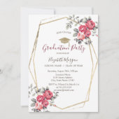 Rote Rosen, Grad Cap, Abschluss Einladung (Vorderseite)