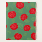 Rote Rosen_Green Blätter Blumenmuster-Skript Planer (Rückseite)