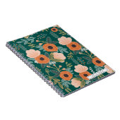 Rote Rosen Green Whimsitical Pattern Notebook Notizblock (Rechte Seite)