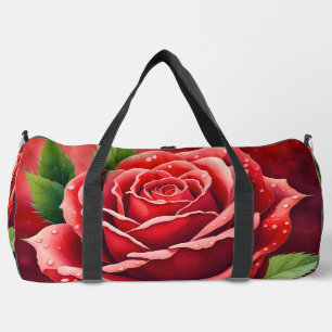 Rote Rosen Große Duffel-Tasche Duffle Bag