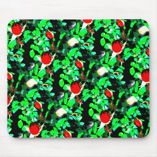 rote Rosen grün Thunder_Cove Mousepad (Vorne)