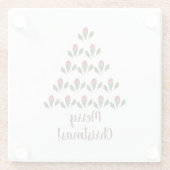 Rote Rosen & Grünen Weihnachtsbaum Weihnachten Glasuntersetzer (Rückseite)