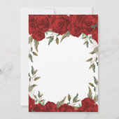 rote Rosen Grünpflanzen Einladung zur Erneuerung (Rückseite)