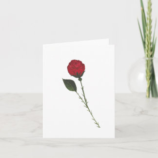 Rote Rosen-Grußkarte Karte