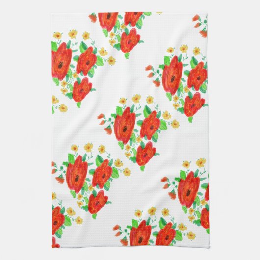 Rote Rosen Handtuch (Vertikal)