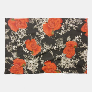 Rote Rosen Handtuch