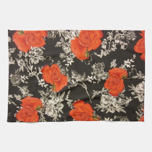 Rote Rosen Handtuch (Horizontal)