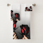 Rote Rosen Handtuch-Set Badhandtuch Set (Insitu)