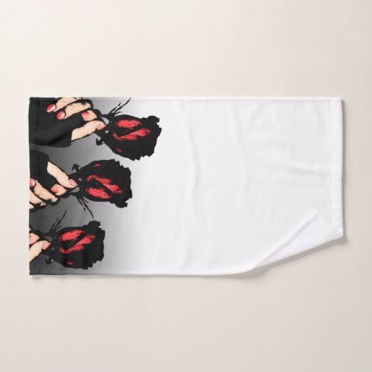Rote Rosen Handtuch-Set Badhandtuch Set (Handtuch)