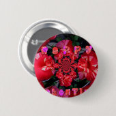 Rote Rosen "Happy Valentine" Kunst, Dichtung und M Button (Vorne & Hinten)