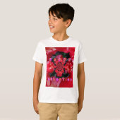Rote Rosen "Happy Valentine" Kunst, Dichtung und M T-Shirt (Vorne ganz)
