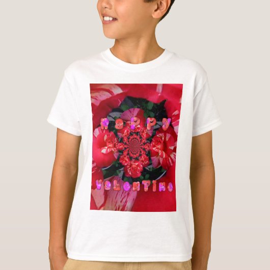 Rote Rosen "Happy Valentine" Kunst, Dichtung und M T-Shirt (Vorderseite)
