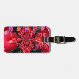 Rote Rosen "Happy Valentine" Kunstdrucken Gepäckanhänger