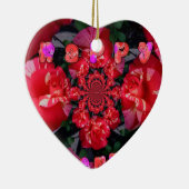 Rote Rosen "Happy Valentine" Kunstdrucken Keramik Ornament (Rechts)