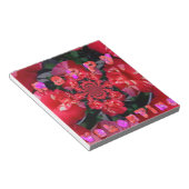 Rote Rosen "Happy Valentine" Kunstdrucken Notizblock (angewinkelt)