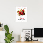 Rote Rosen Hat Derby Brautparty Willkommen Poster (Heimbüro)