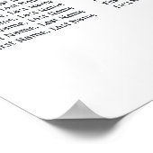 Rote Rosen, Herz Hochzeit 8 Tische Sitzkarte Poster (Ecke)