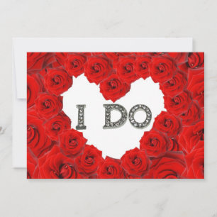 Rote Rosen Herz ich blende Hochzeit Einladung