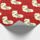 Rote Rosen Herz ich Bling Wrapping Papier Geschenkpapier (Ecke)