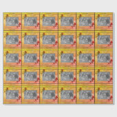 Rote Rosen Herz Ihr Foto Personalisiert Geschenkpapier (Flach)