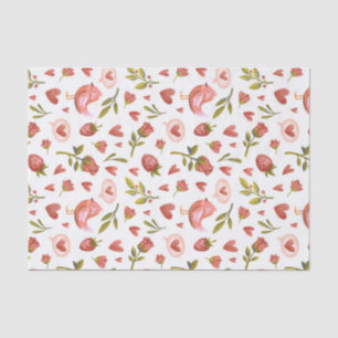 Rote Rosen Herz Muster Süßer Valentinstag Seidenpapier