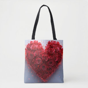 Rote Rosen Herz Tasche