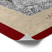 Rote Rosen Herzrahmen Erstellen Sie Ihr eigenes Fo Poster (Ecke)