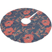 Rote Rosen Hintergrundbeleuchtung Polyester Weihnachtsbaumdecke (Schrägansicht)