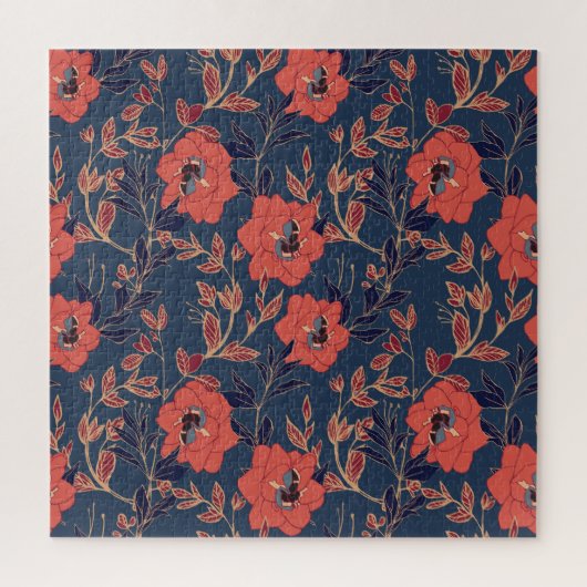 Rote Rosen Hintergrundbeleuchtung Puzzle (Vertikal)