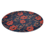 Rote Rosen Hintergrundbeleuchtung Schneidebrett (Ecke)