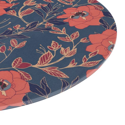 Rote Rosen Hintergrundbeleuchtung Schneidebrett (Ecke)