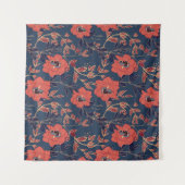 Rote Rosen Hintergrundbeleuchtung Wandteppich (Vorderseite (Horizontal))