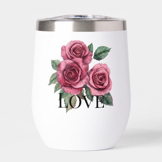 Rote Rosen Hochzeit bei floraler Liebe (Vorderseite)